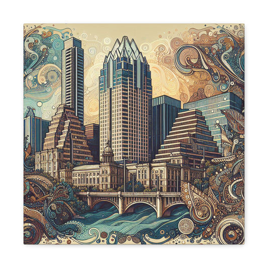 "Vibrant Austin Echoes" - Canvas