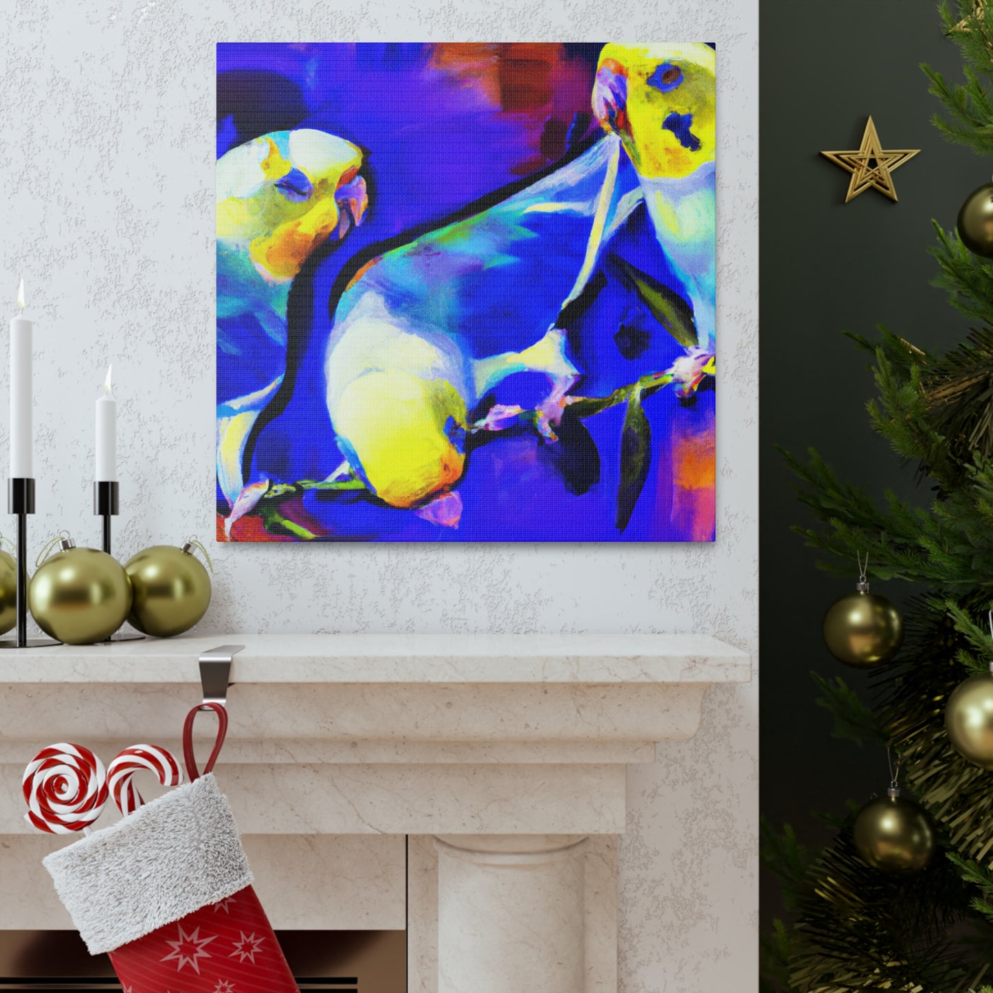 Budgies in Dreamland - Canvas