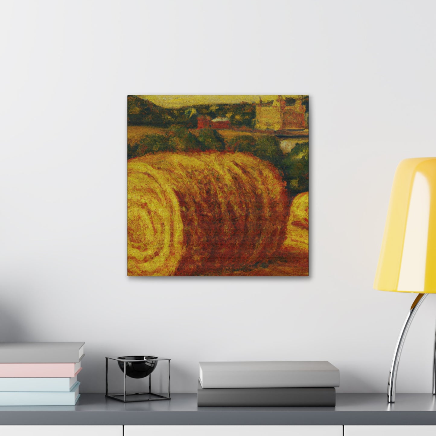 "Harvest Bounty in Hay" - Canvas