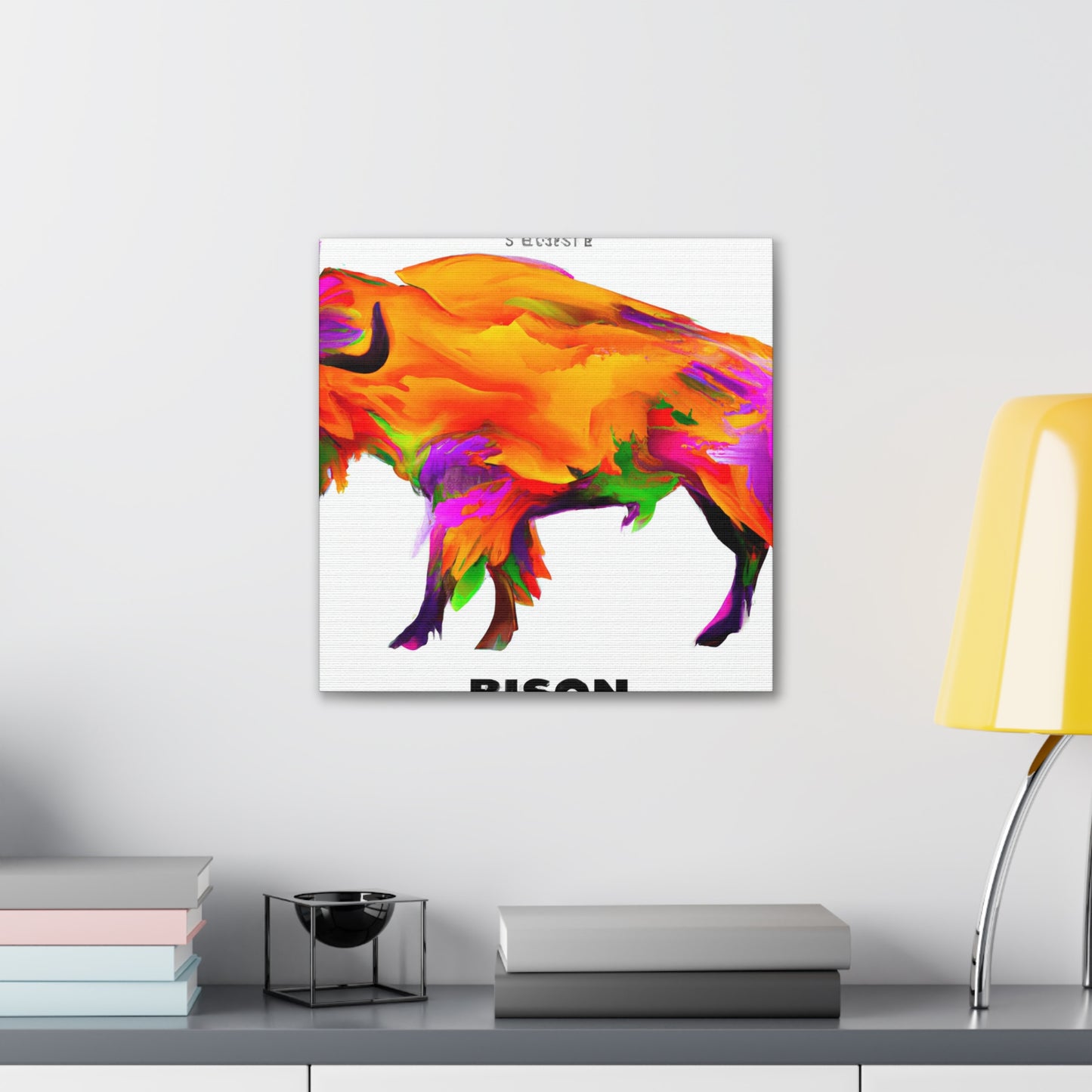 "Bison in Technicolor" - Canvas