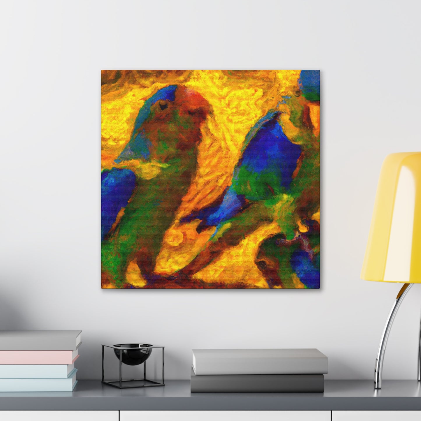 "Conures in Impressionism" - Canvas