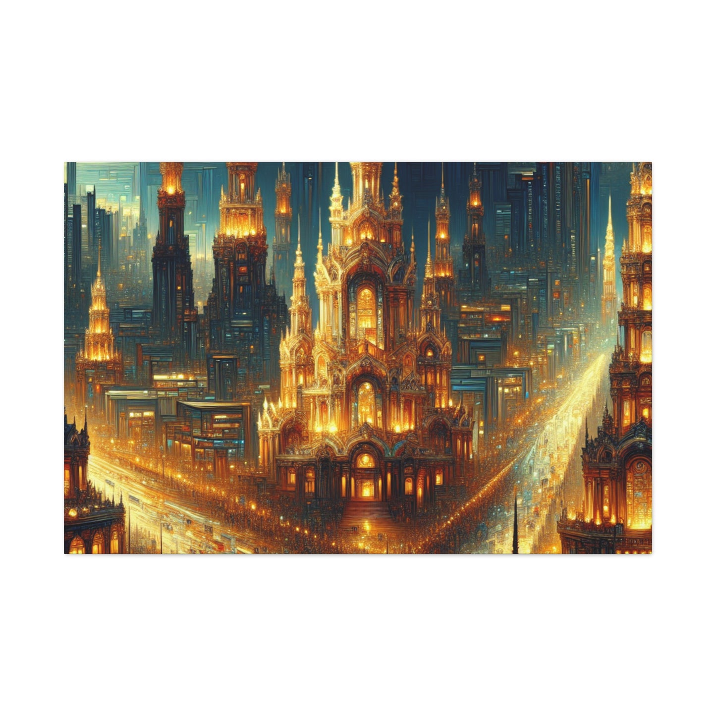 "Nocturnal City Serenade" - Canvas