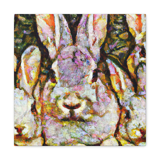 "Rabbit Among Daisies" - Canvas