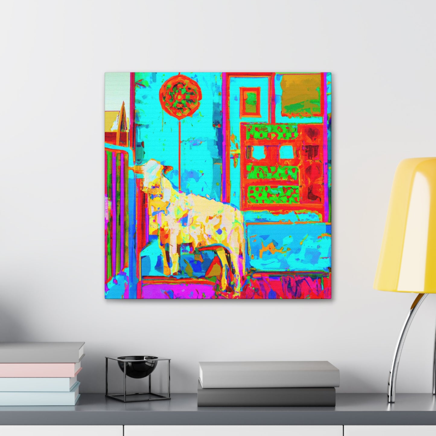 Sheep in Deco Style - Canvas