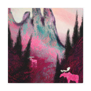 Moose in Splendour. - Canvas