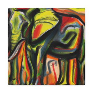 Elephant in Motion - Canvas