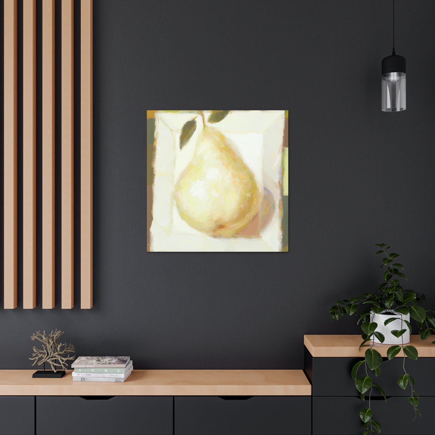 Pear in Soft Hues. - Canvas