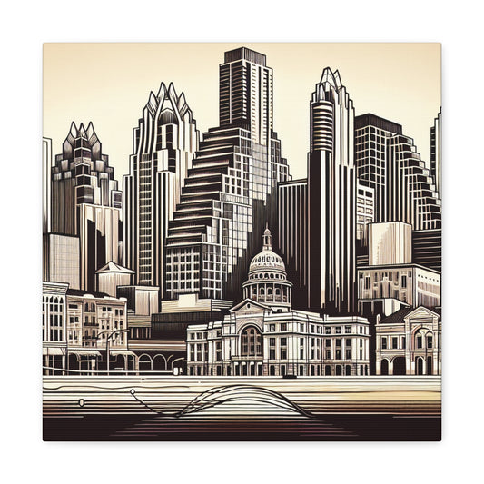 Lone Star Metropolis - Canvas