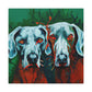 "Weimaraner in Moonlight" - Canvas