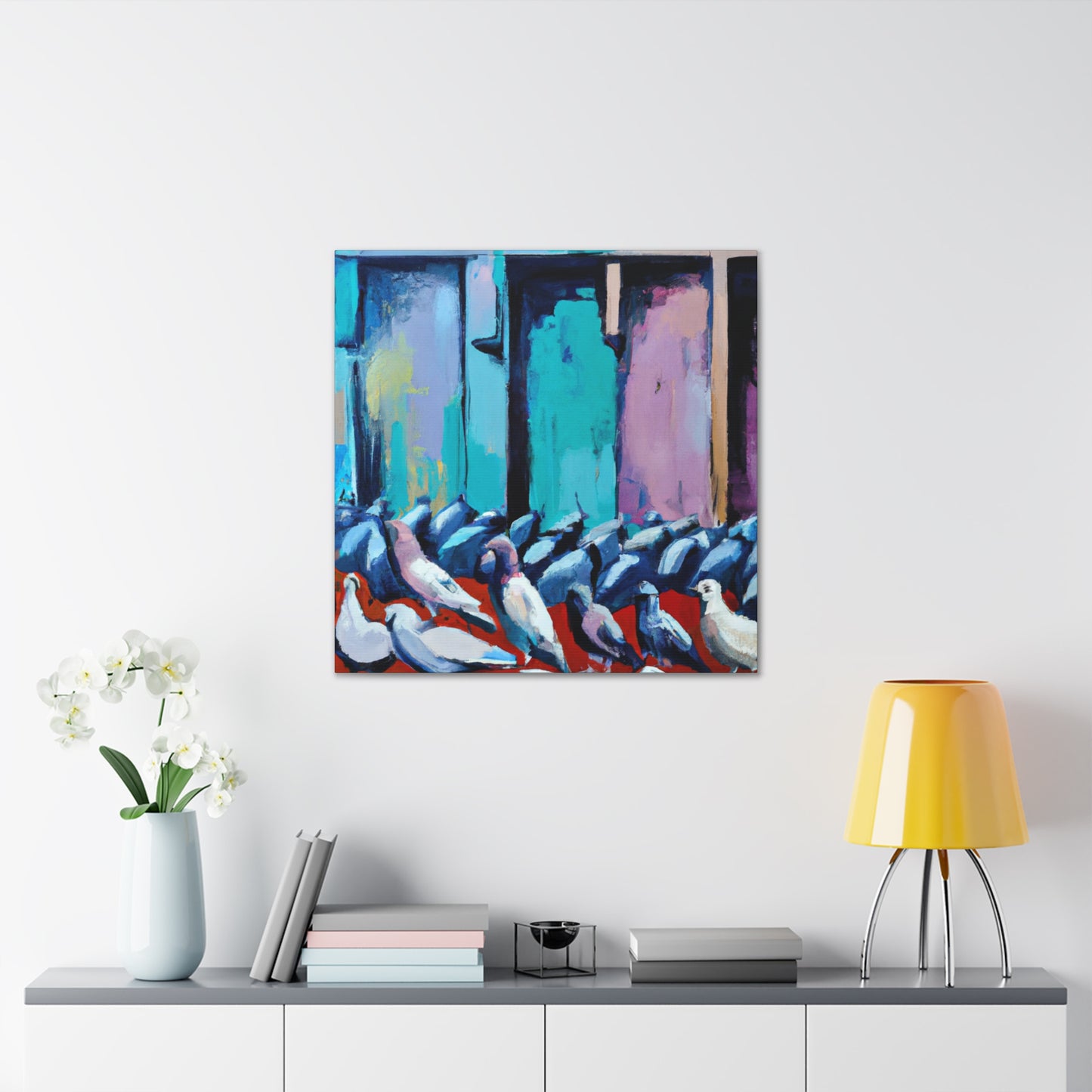 Pigeon's Artful Flight - Canvas