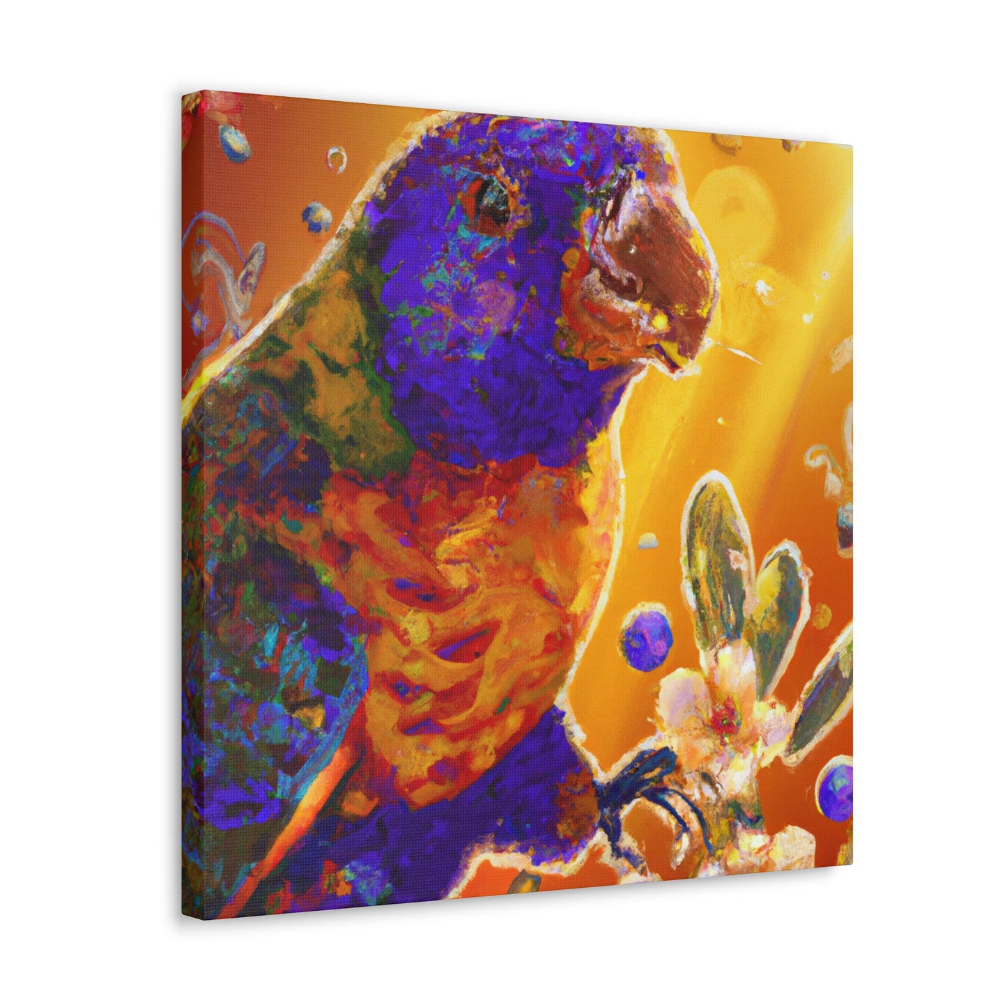 "Rainbow Lorikeet Portrait" - Canvas