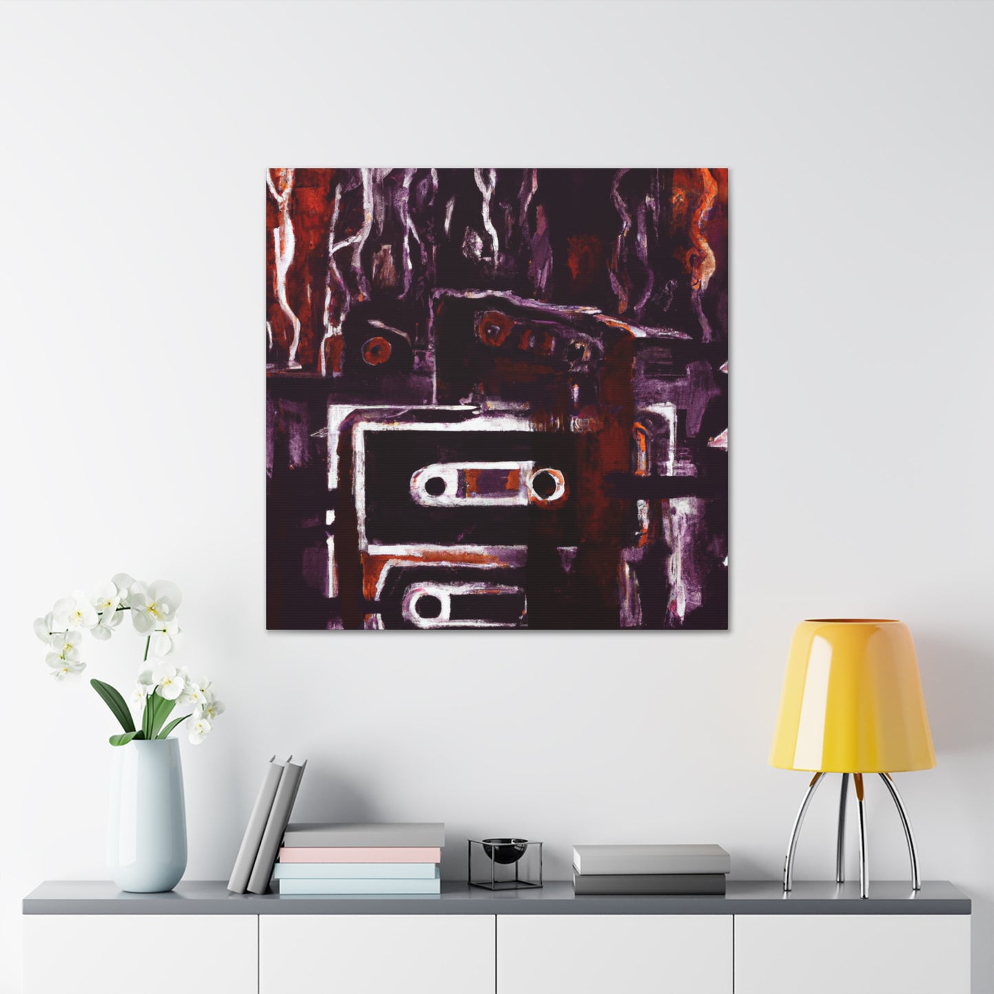 "Cassette Tape Collage" - Canvas