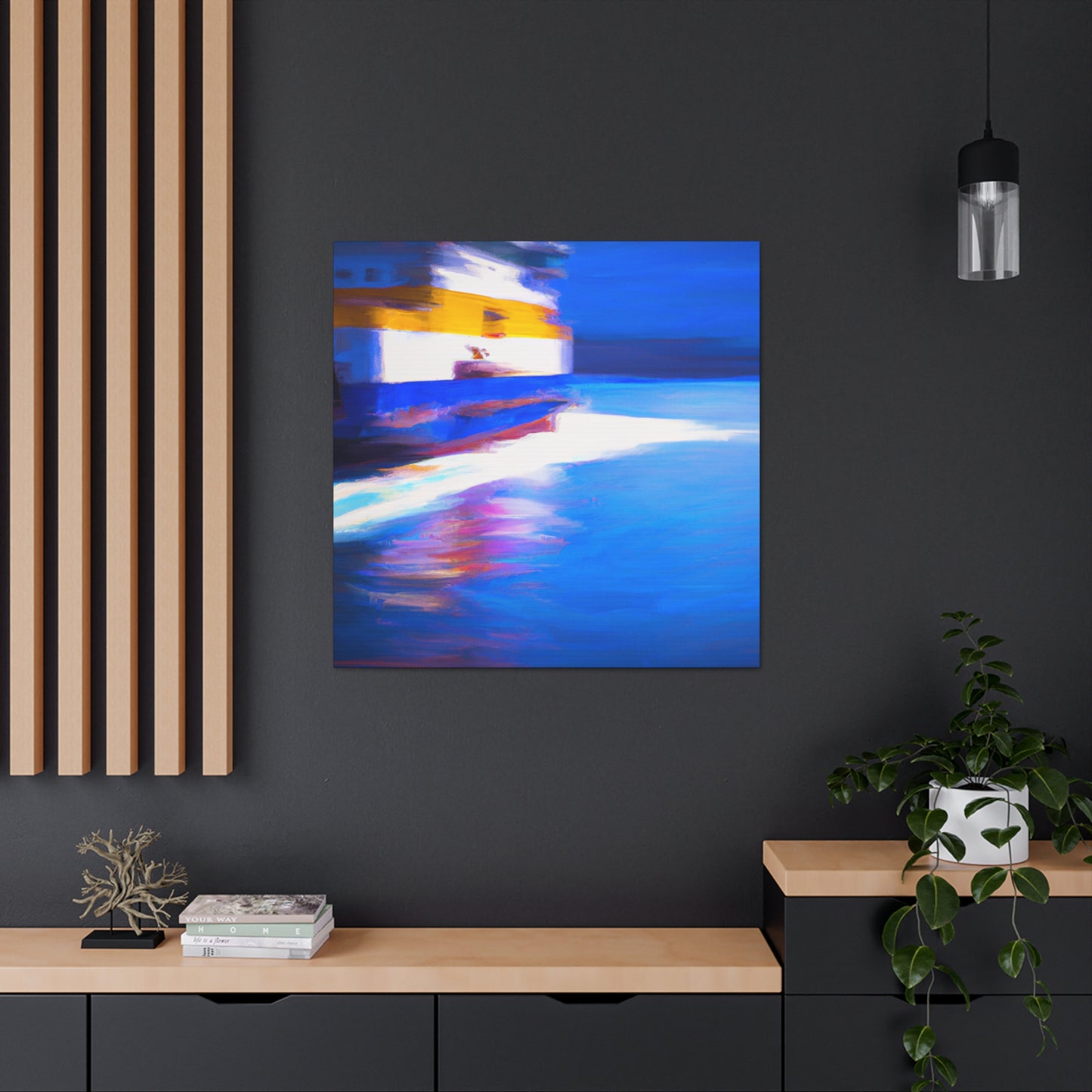 Ferry on the River - Canvas