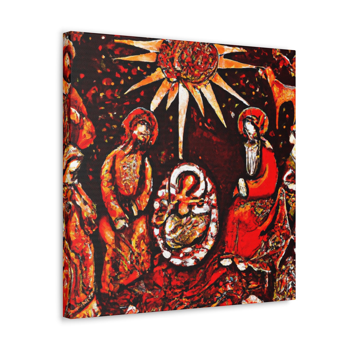 "Holy Night in Manger" - Canvas