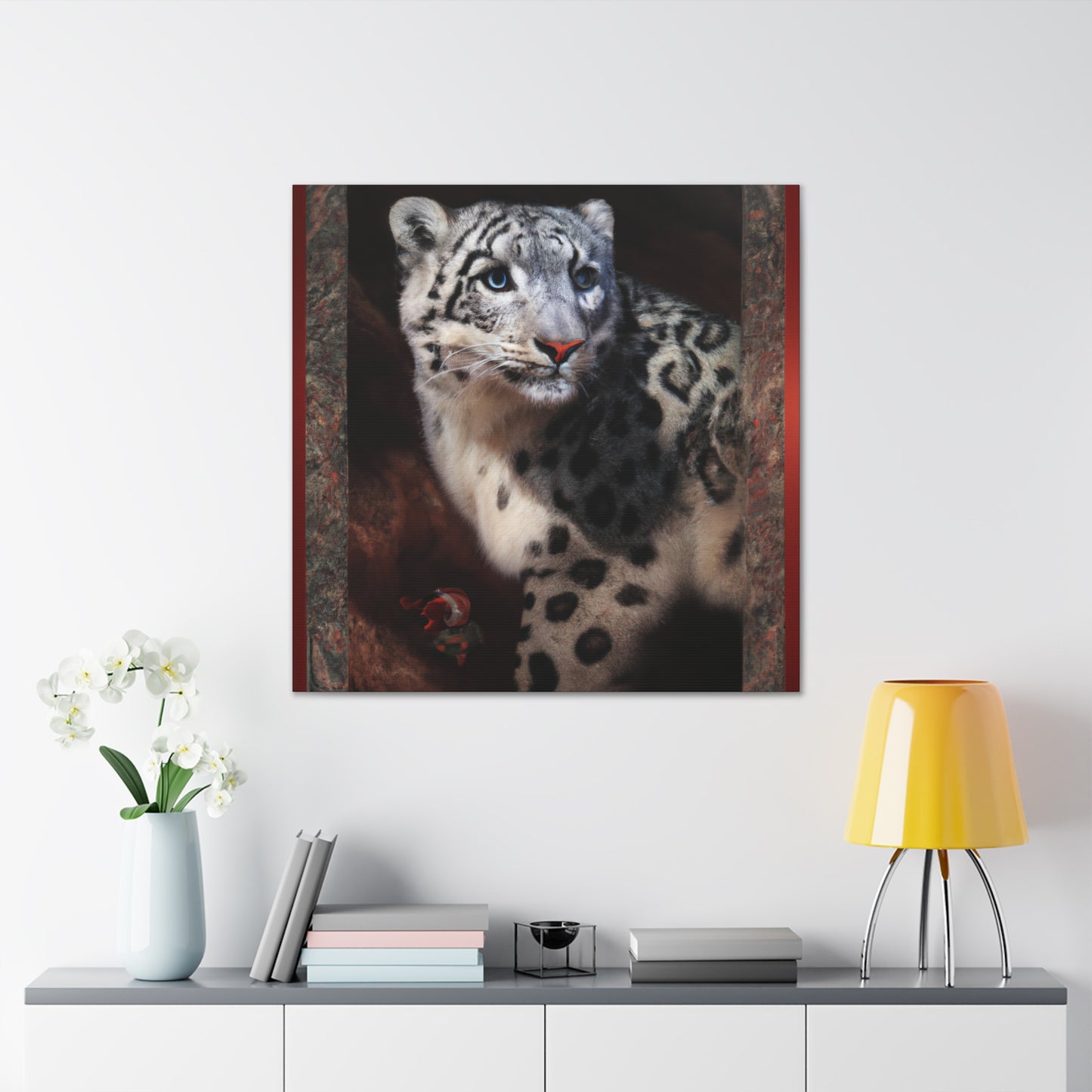 "Snow Leopard Reverie" - Canvas