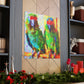 "Senegal Parrots in Bloom" - Canvas