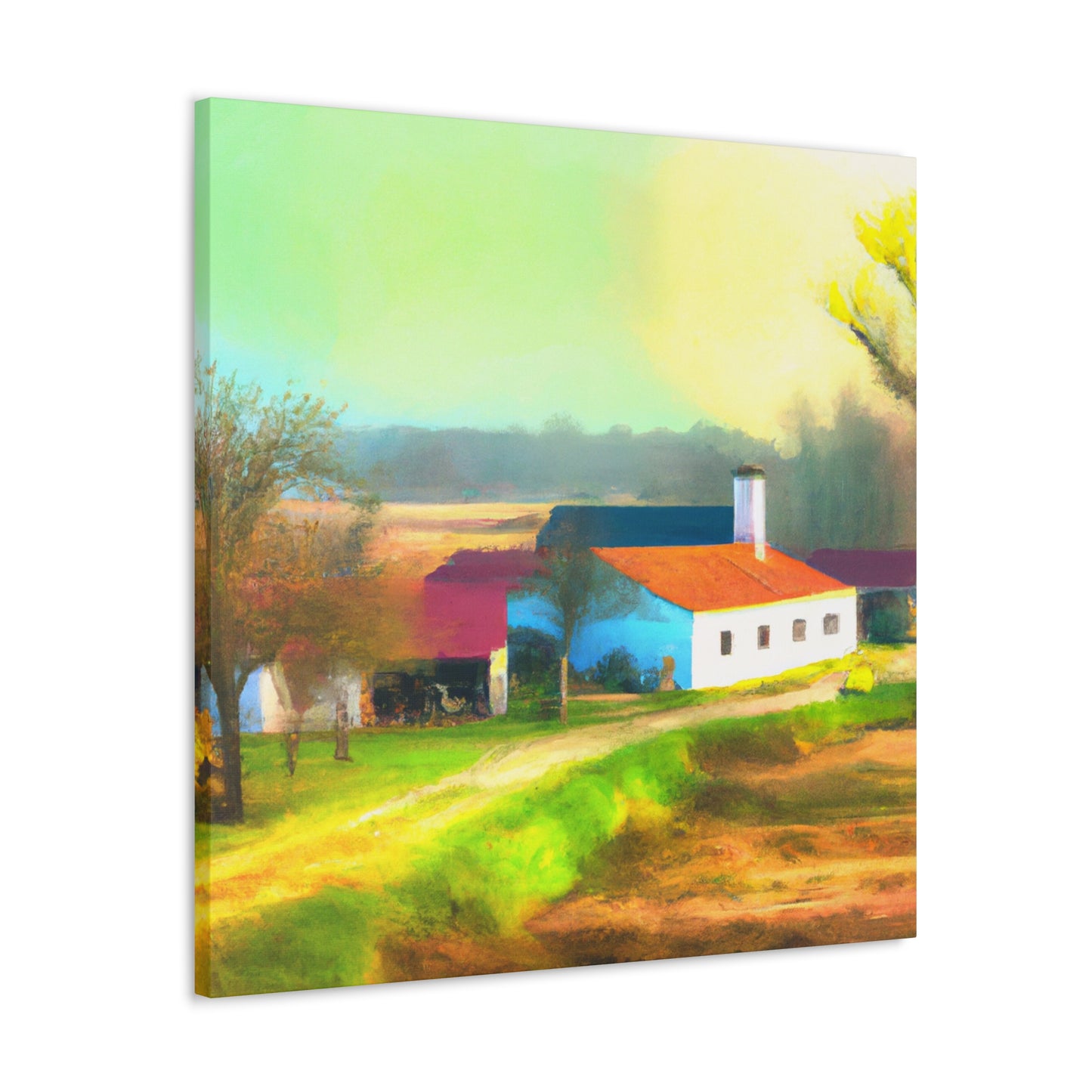 "Farmhouse of Seasons" - Canvas