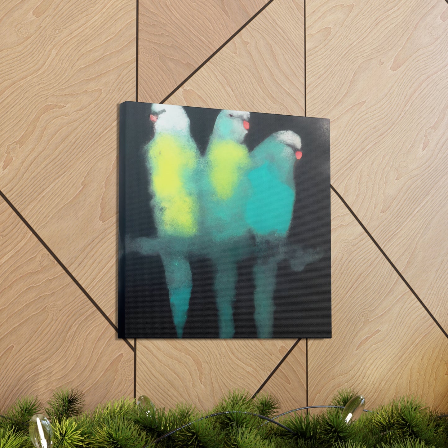 Parakeets in Abstraction - Canvas