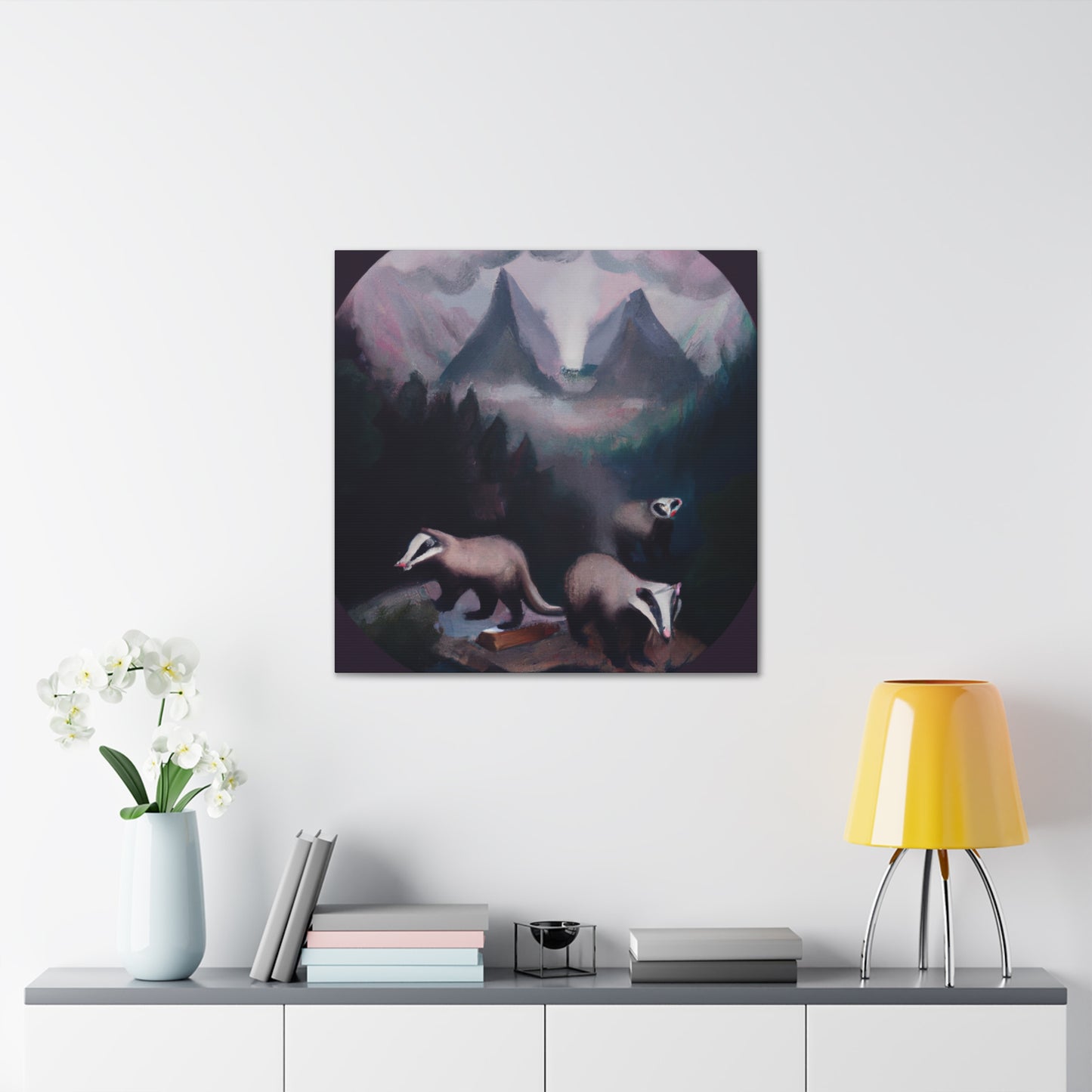 Badger in Surreal Dream - Canvas