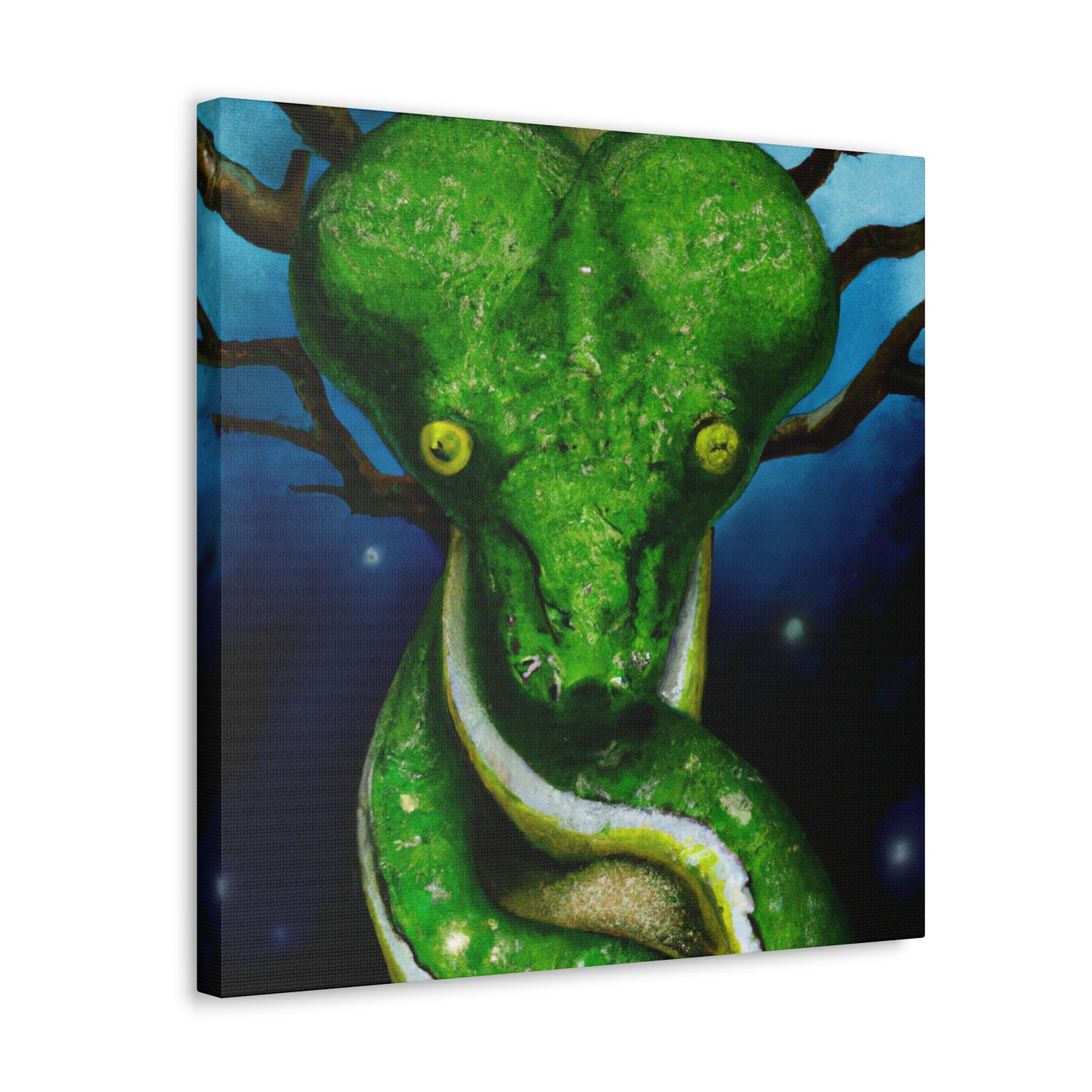 Green Tree Slithers. - Canvas