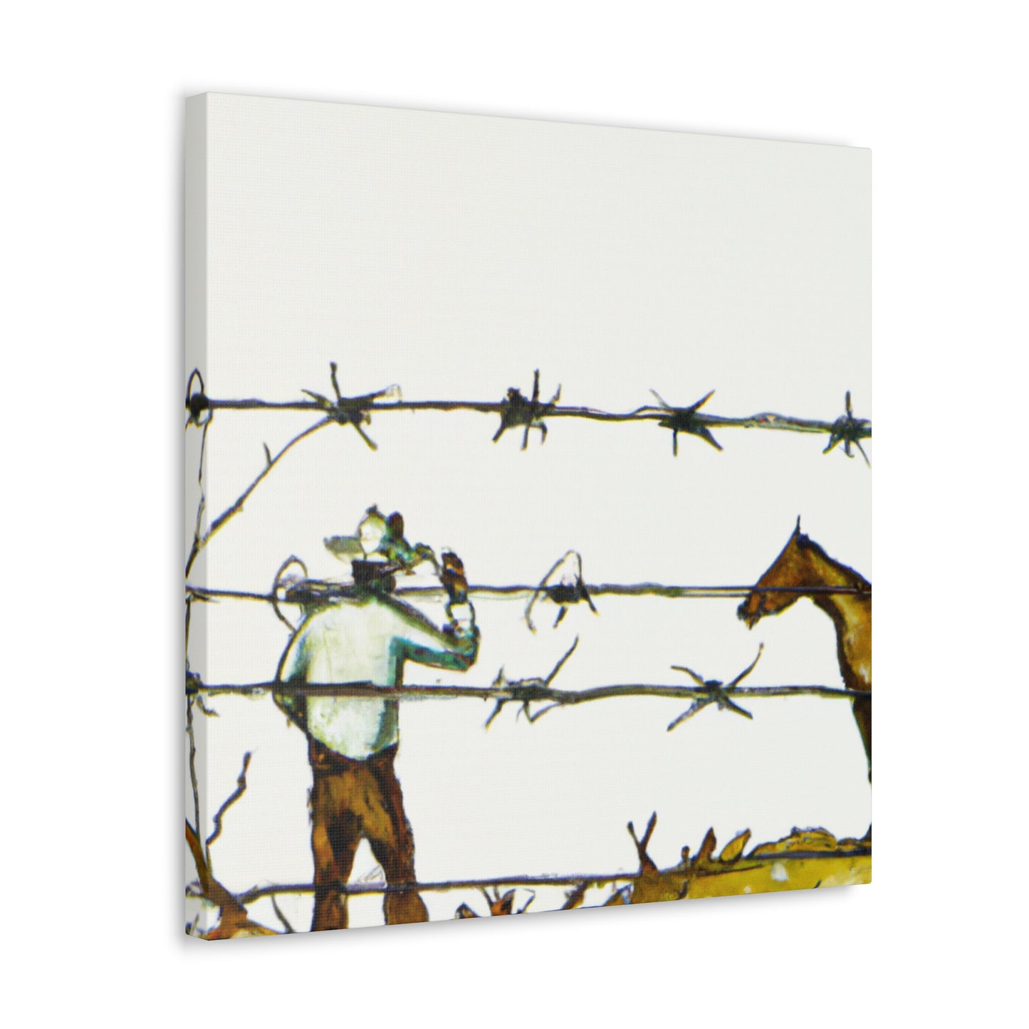 "Barbed Wire Paradox" - Canvas