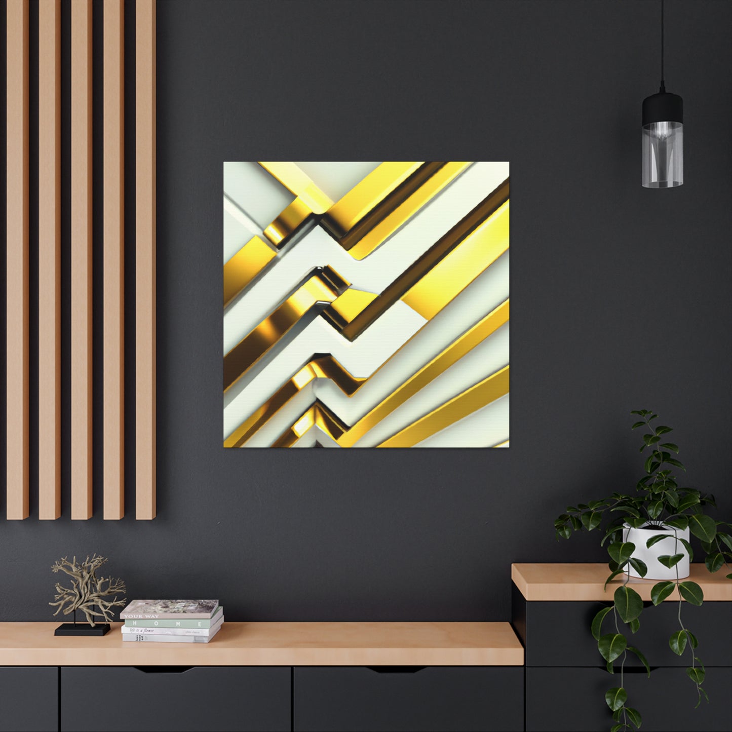 "Gilded Jazz Radiance" - Canvas