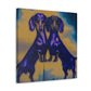 "Dachshunds in Bloom" - Canvas