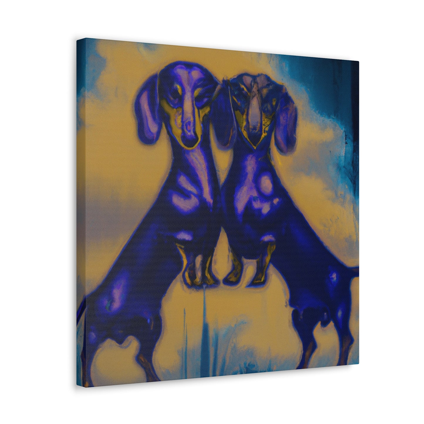 "Dachshunds in Bloom" - Canvas