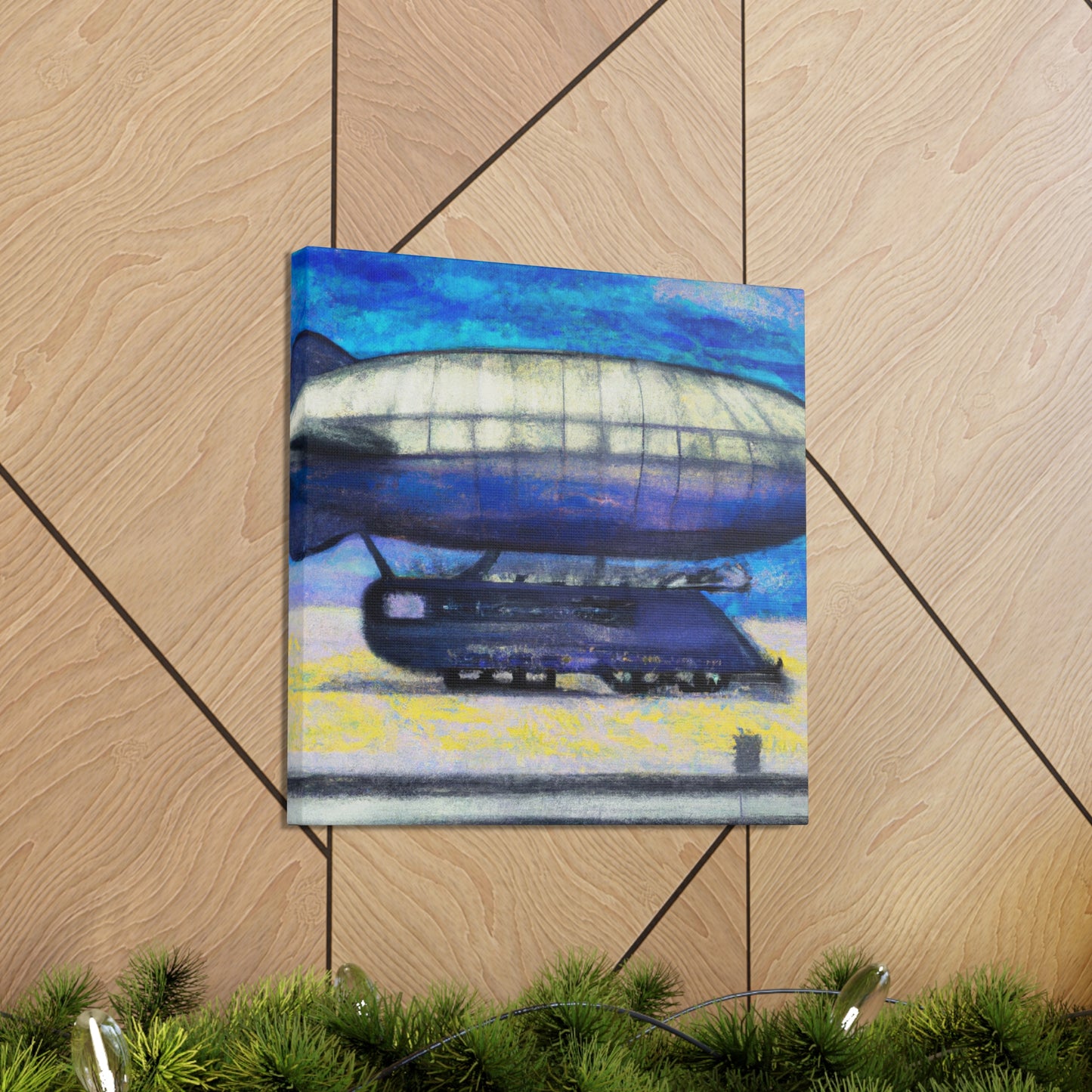 "Lofty Art Deco Blimp" - Canvas