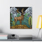 Deer in Moonlight Glow - Canvas