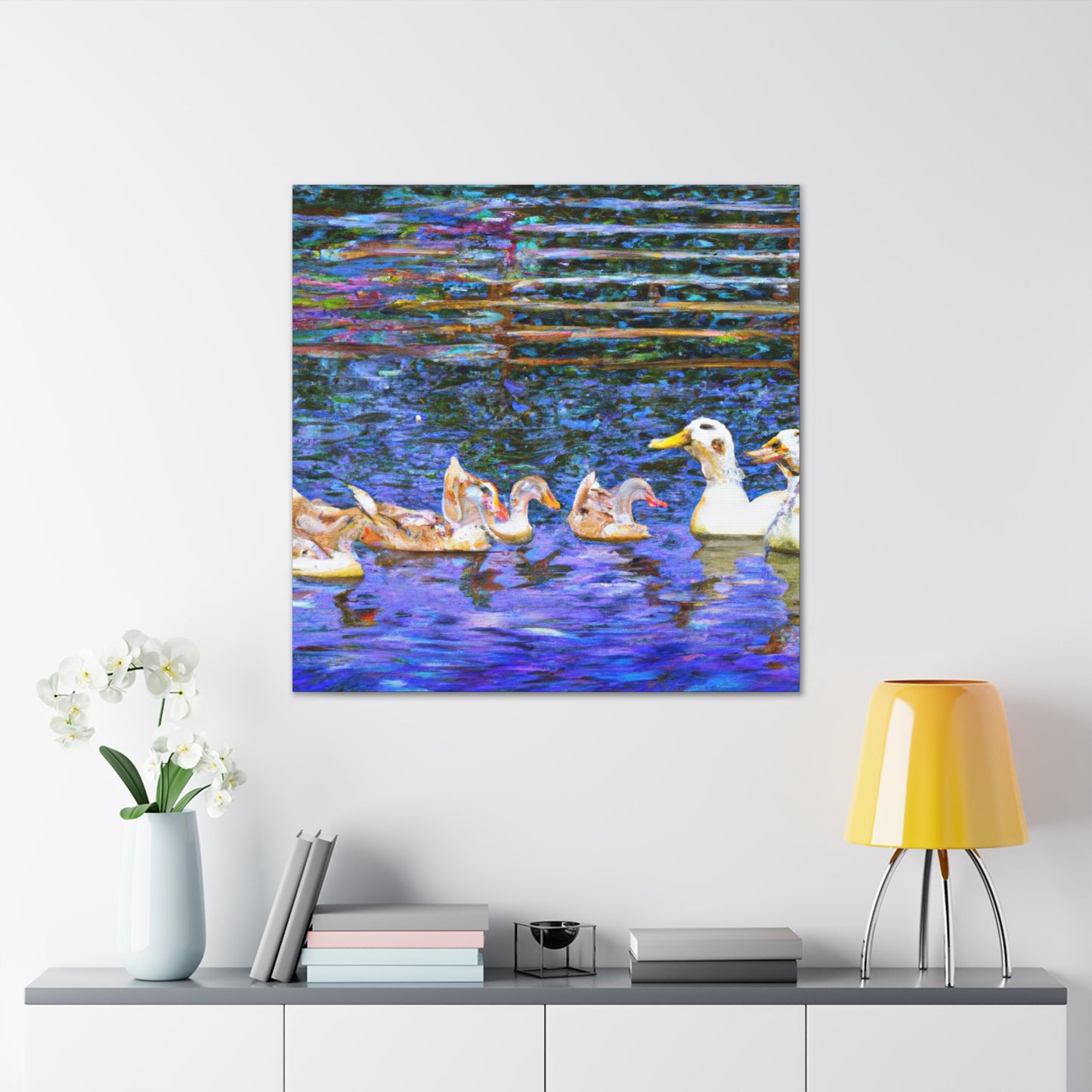 Duck on a Pond - Canvas