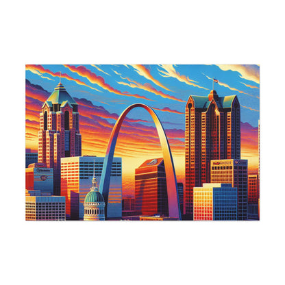 "Colorful Gateway City Splendor" - Canvas