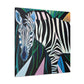 "Gilded Zebra Dance" - Canvas