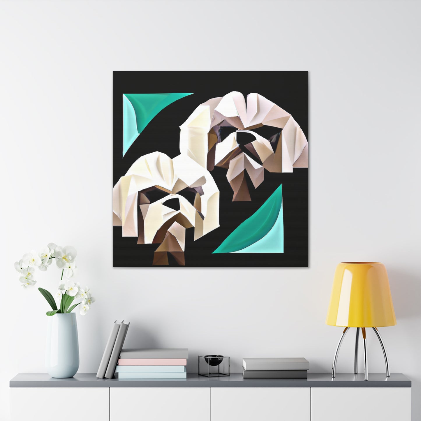 "Shih Tzu in Deco" - Canvas