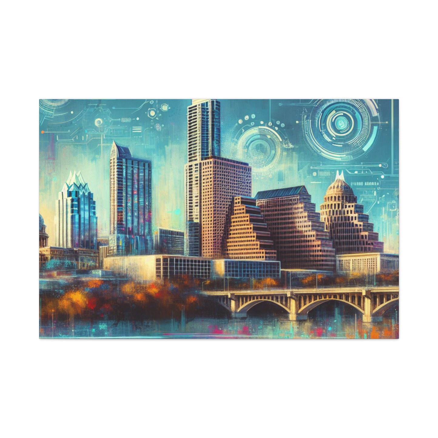 "Vibrant Austin Streets" - Canvas