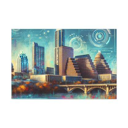 "Vibrant Austin Streets" - Canvas