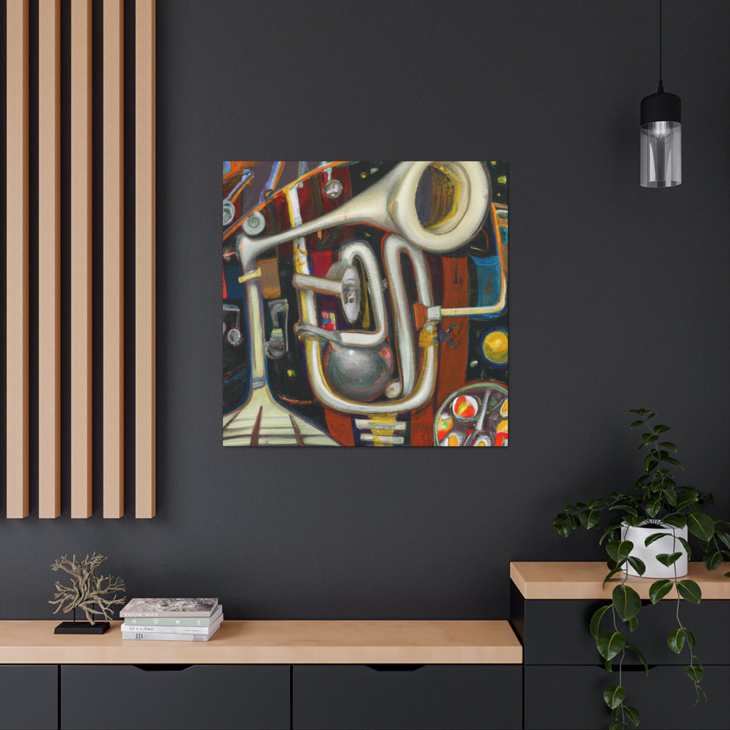 "Brassy Surreal Trumpet" - Canvas