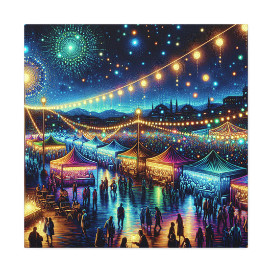 Vibrant Celebration Under Skies - Canvas