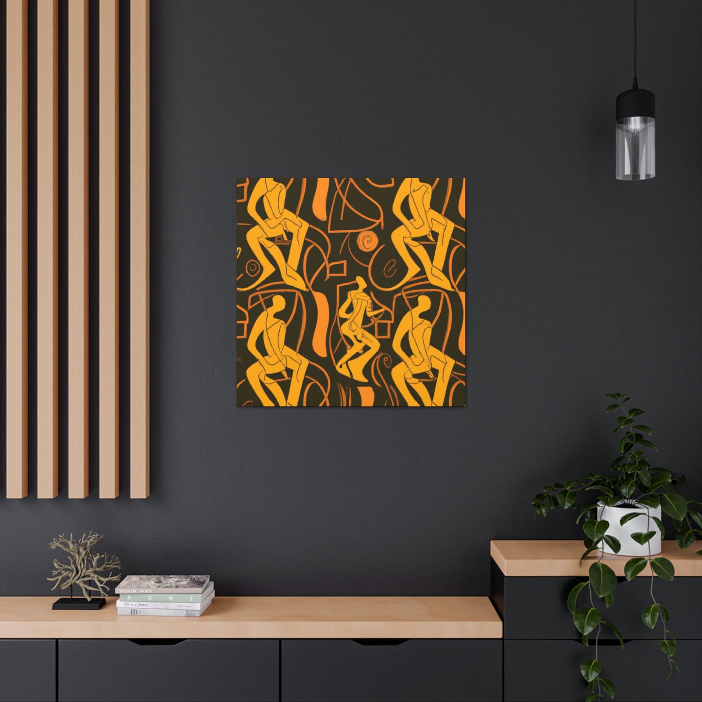 Basketball in Art Deco - Canvas