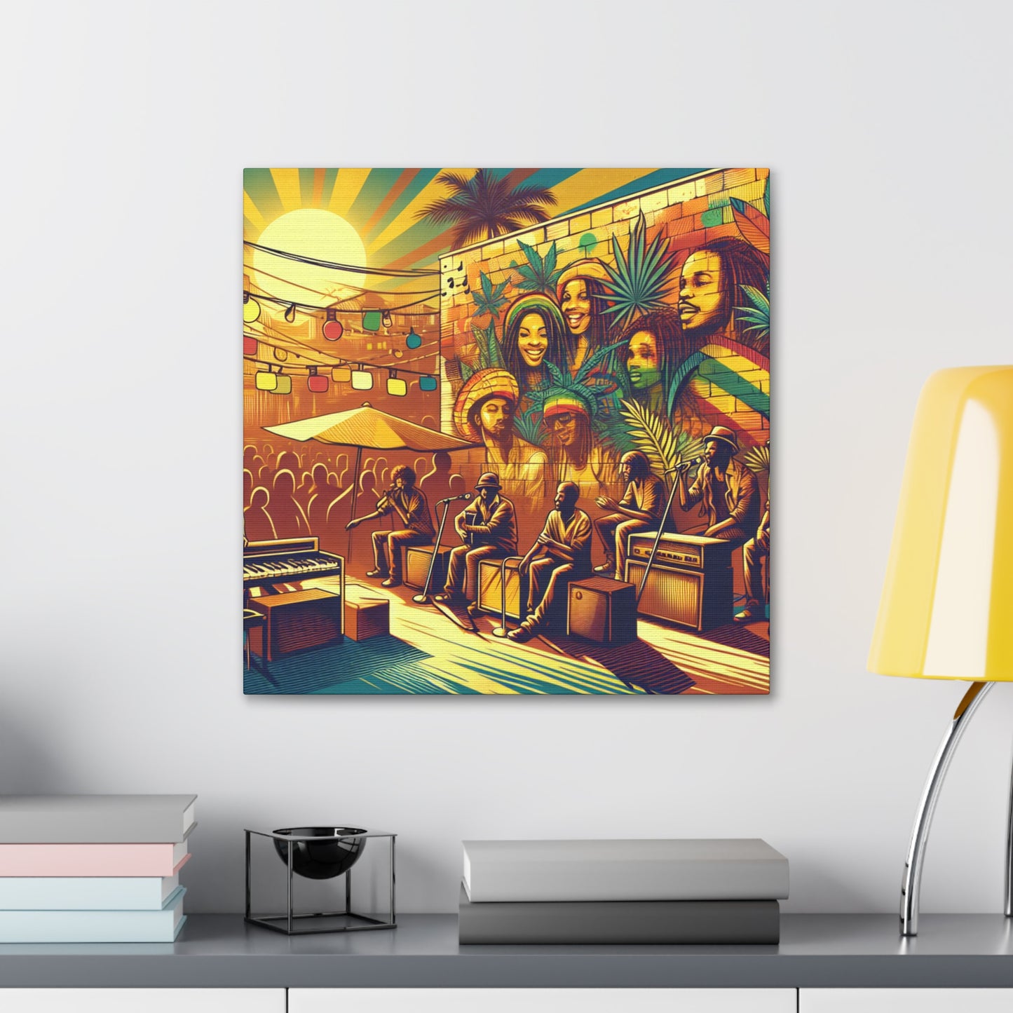 "Rhythmic Rebellion: Island Echo" - Canvas