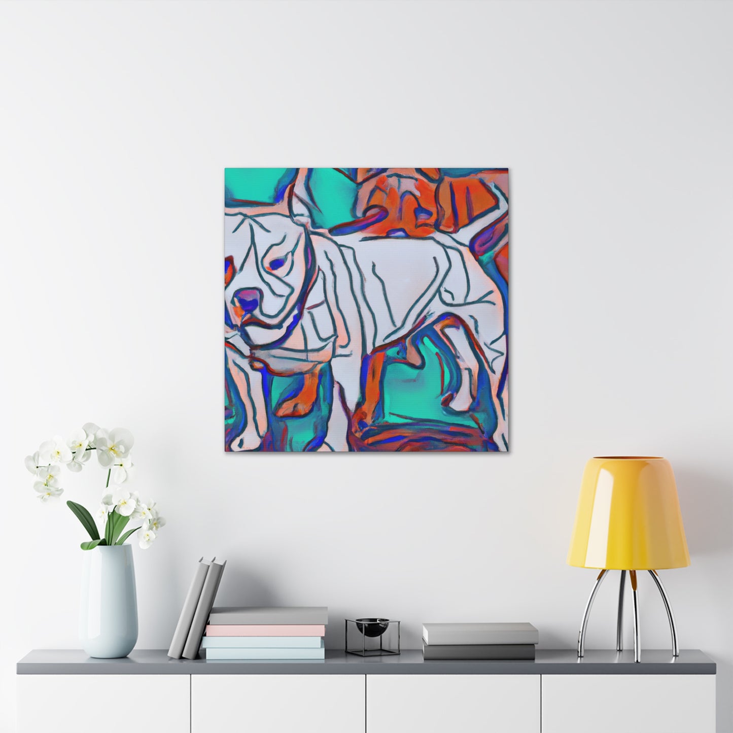 Pitbull Abstract Expressionism - Canvas