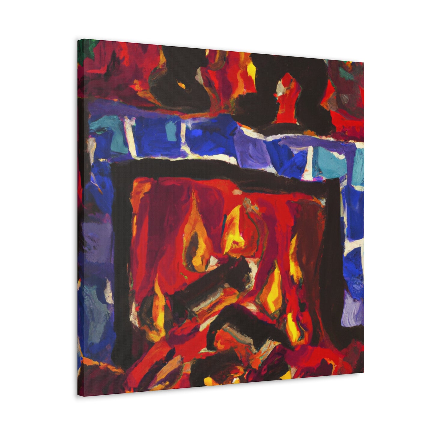 "Fiery Home Comfort" - Canvas