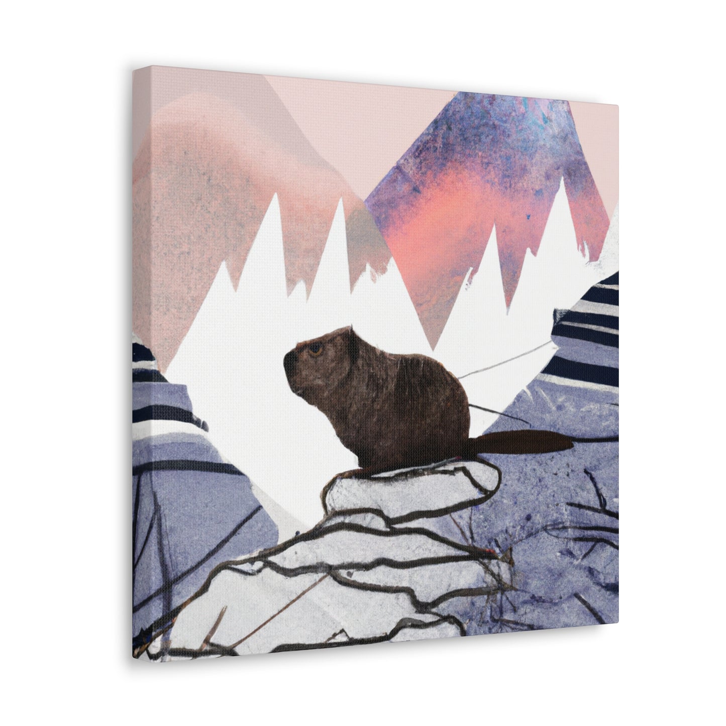 Beaver's Stillness Scene - Canvas