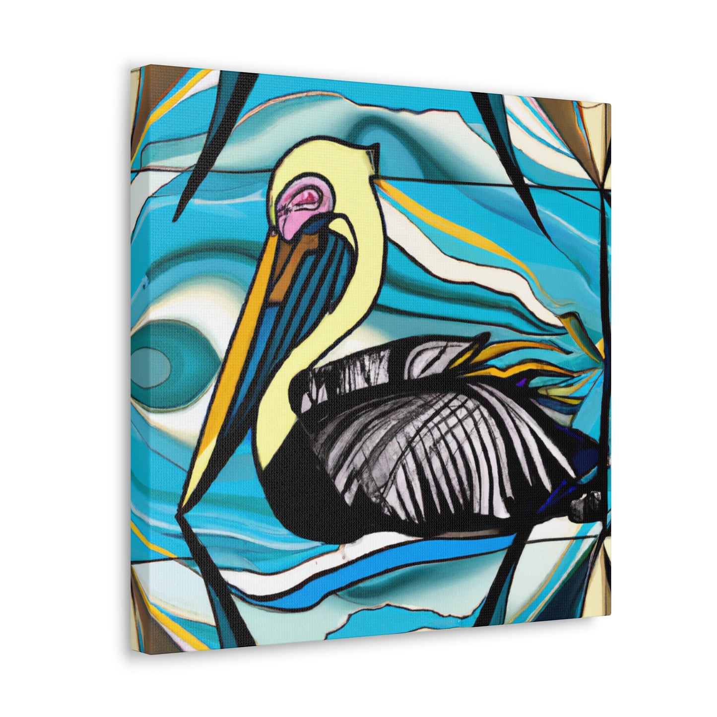 Pelican in Art Deco - Canvas