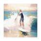 Surfers on Sunset Beach - Canvas