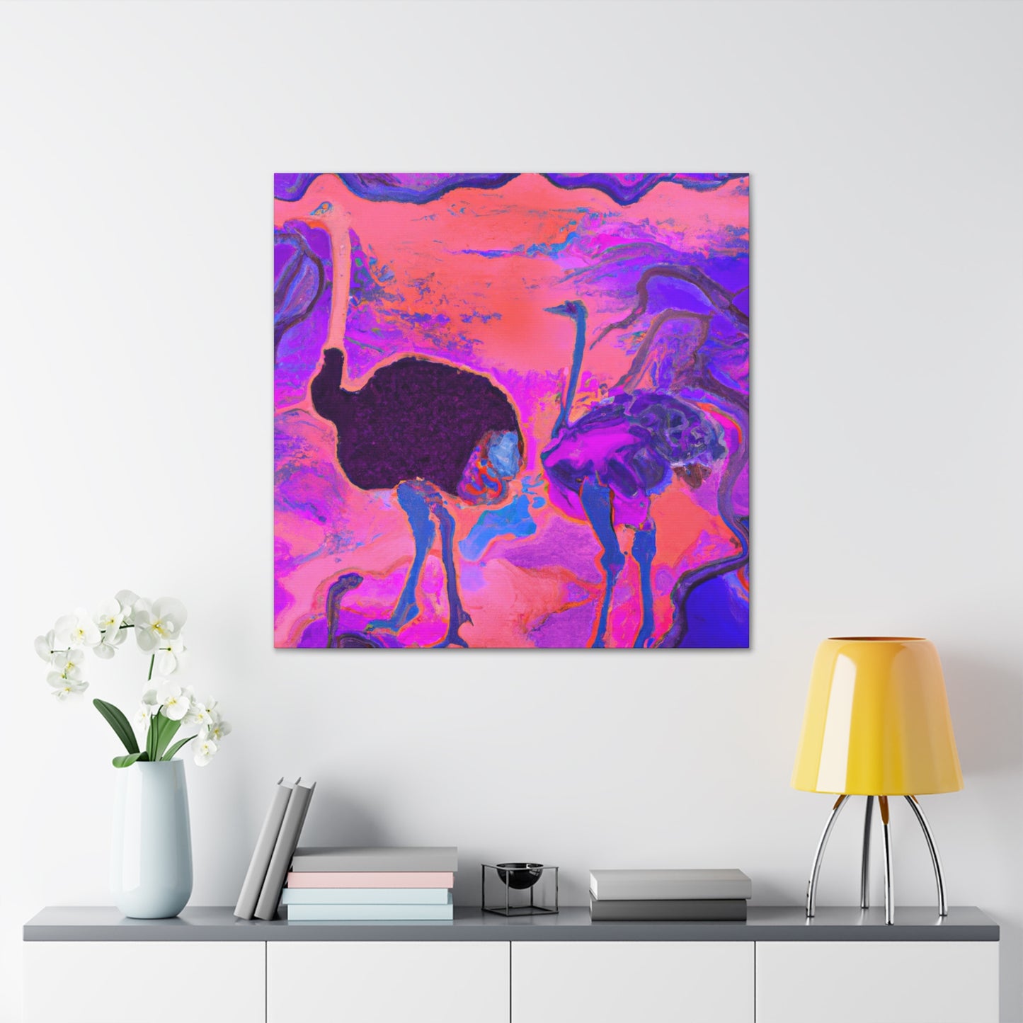 Ostrich in Dreamland - Canvas