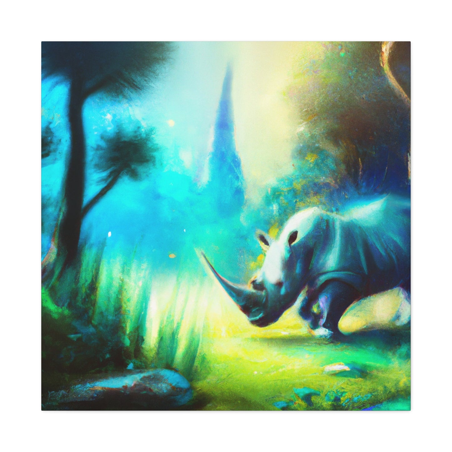 Rhinoceros in Dreamland - Canvas