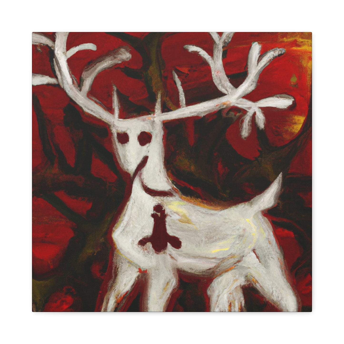 Reindeer In Moonlight - Canvas