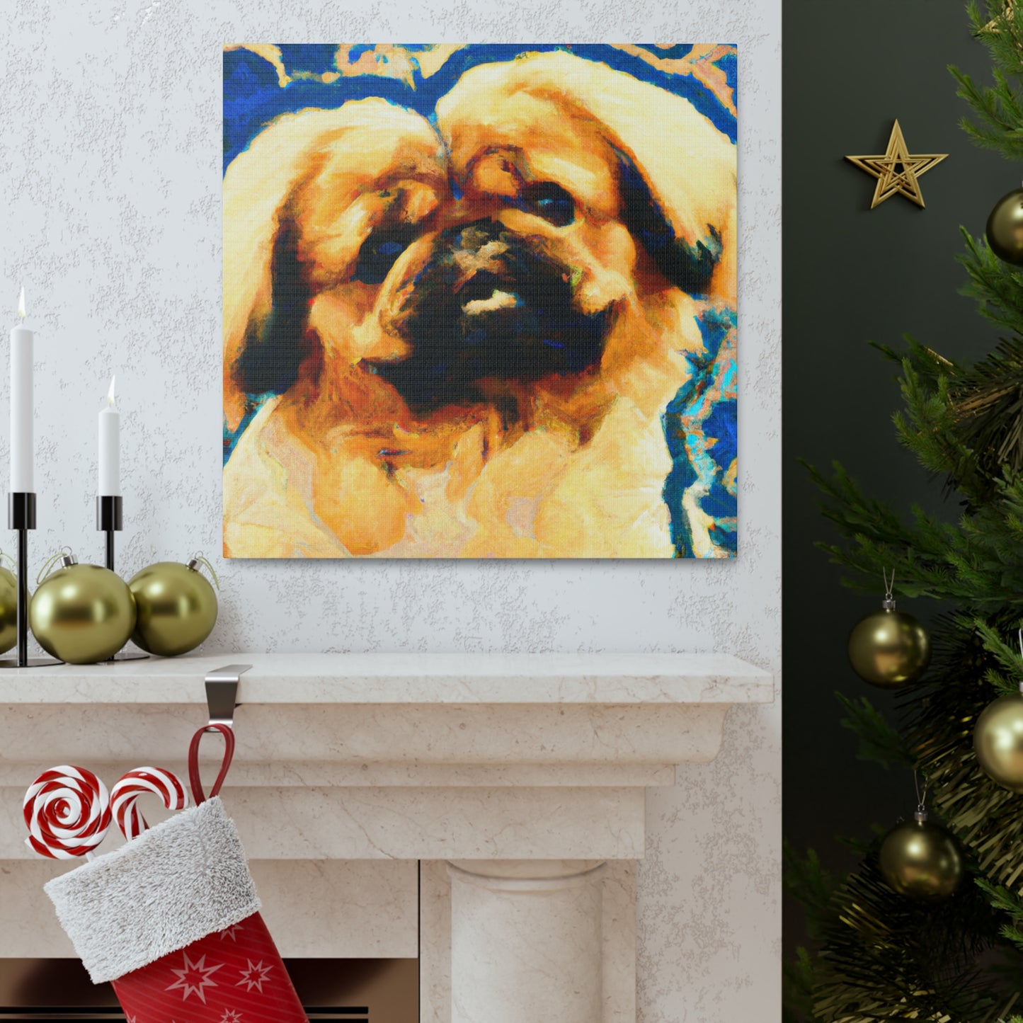 Pekingese Poised Elegance - Canvas