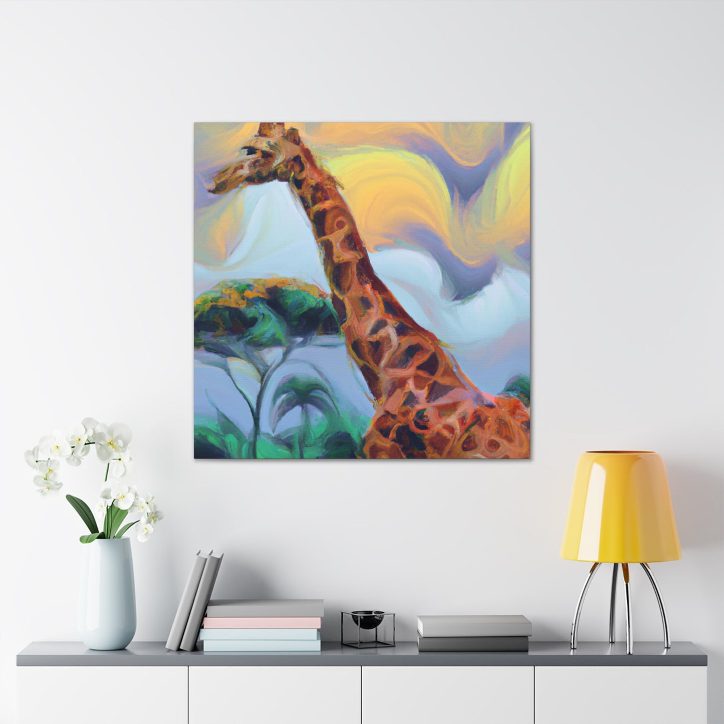 Giraffe in Hyperrealism - Canvas